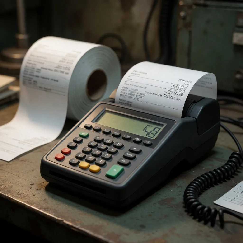 Equipamiento de facturación electrónica sobre escritorio